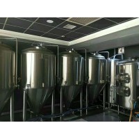 2000升啤酒设备发酵罐不锈钢啤酒设备酿啤酒设备全套