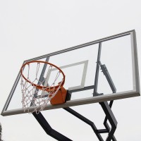 lx凯锐高度可调预埋式篮球架 固定式单臂篮球架安装方法