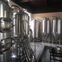 全套自动化精酿啤酒设备供应厂家 5吨啤酒设备机器