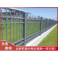 常平汽车厂房围墙栏杆 大朗工业园铁艺护栏 东莞小区防爬围栏