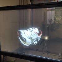 全息膜裸眼3D橱窗玻璃背投空中成像互动广告虚拟主持人透明膜