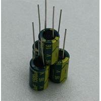 铝电解电容16V100UF绿金高频 直插电源器常用