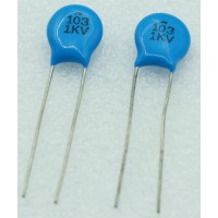 安规电容102M250V蓝色环氧树脂高压瓷片适配器电容