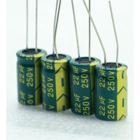 电解电容250V/22UF高频主板直插电容器