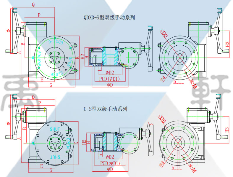 QDX3双级蜗轮箱(图1)
